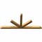Ekena Millwork Saratoga Rough Sawn Timber Gable Bracket, Western Red Cedar, 84"W x 38"H x 4"D x 4"F, 11/12 Pitch GBW084X38X0404SAR00RWR - alternate 2